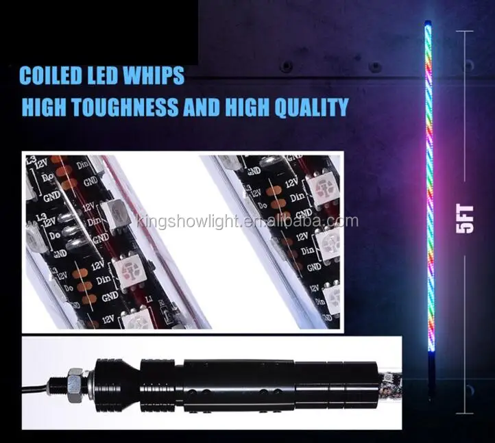 180cm RGB Dream Color LED whip light bar with 540 LED
