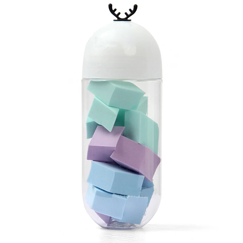 15pcs/can Disposable Makeup Sponge Puff Mini Size Cute Makeup Blender
