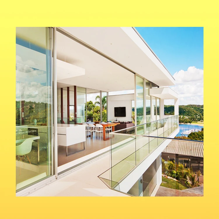 Frameless Glass Baranda Balcon Aluminium En Kit Easy Install Antepecho