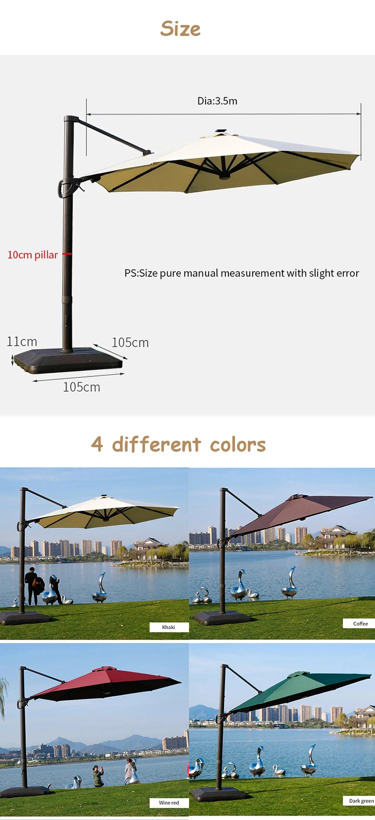 dark green outdoor umbrellas on Outdoor Garden Patio 11ft Led Solar Powered Lighting Umbrella Umbrellas Bases Buy Solar Lighting Umbrella Solar Powered Umbrella Led Light Solar Energy Umbrella For Outdoor Garden Patio 11ft Product On Alibaba Com