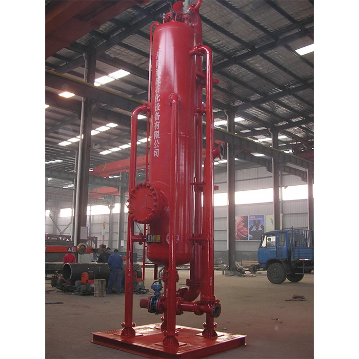 Skid Mounted Vertical Oilfield Gas Buster / Mud Separator Tank / Well