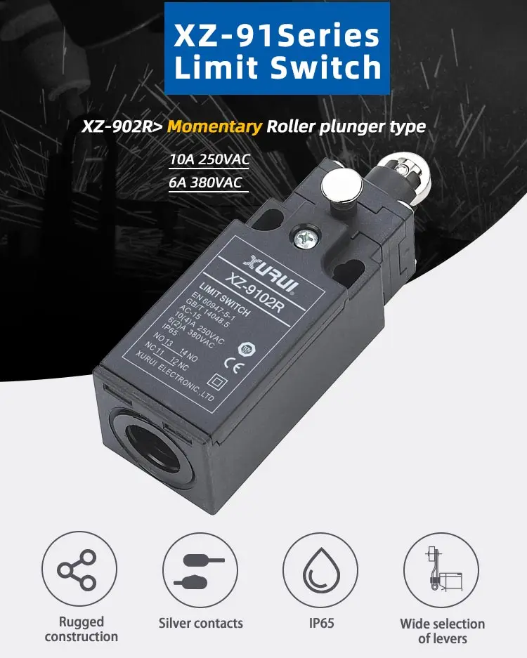 Xurui Tuv&rohs Xz9 Series 10a Travel Limit Switch 12v Electric Crane