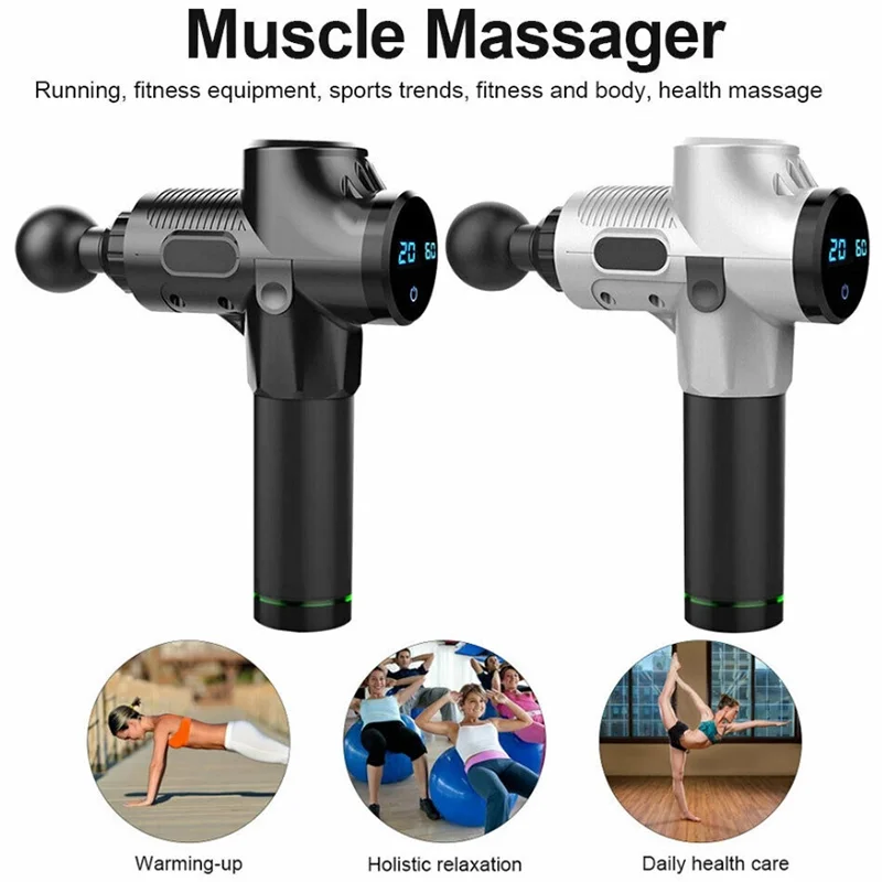 2020 LINUO professional mini 6 head portable handheld massager muscle tissue deep massage gun OEM