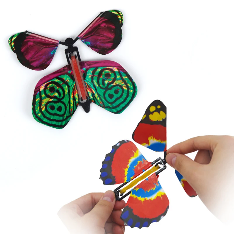 Artificial Magic Flying Butterfly Worked By Elastic Band Tricks Change