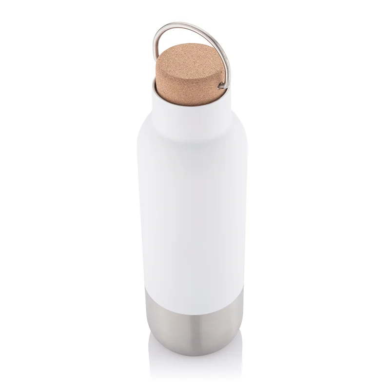 Ecofriendly 17oz Recycled Bottle With Cork Lid Stainless Steel Vacuum