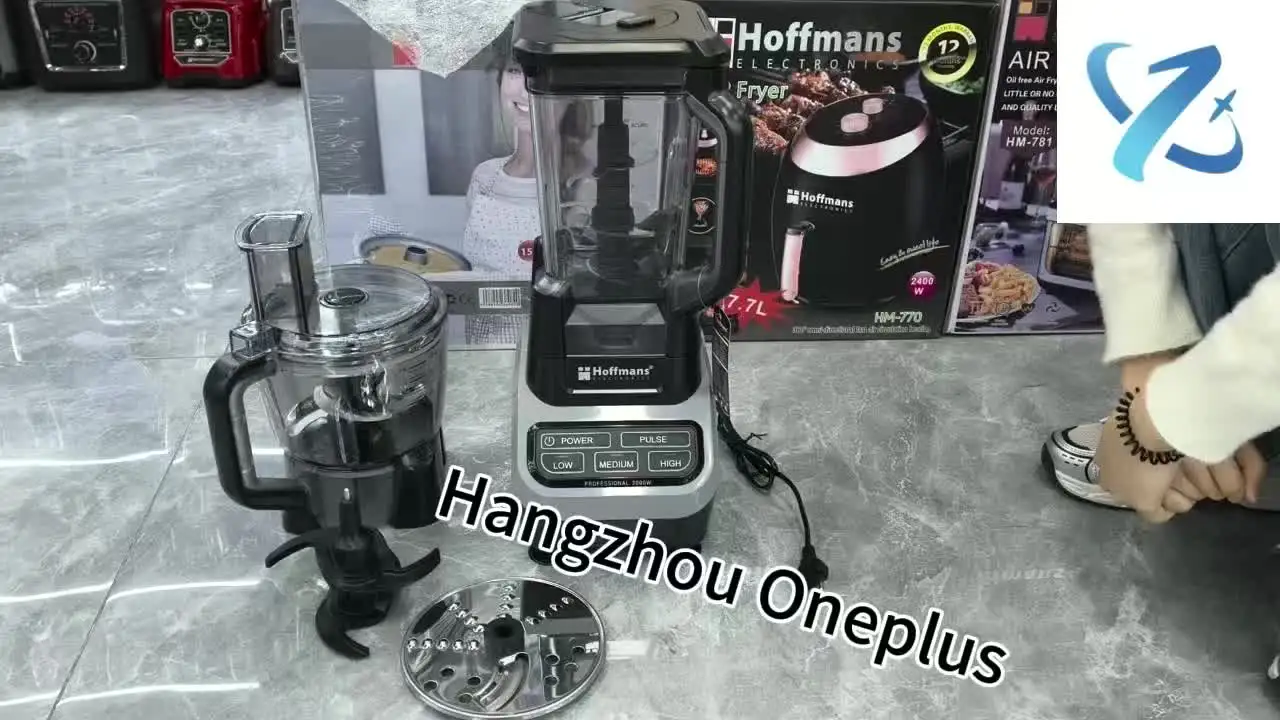 2000W Hoffmans Premium Pro Blender 4 in 1 Food Processor 2L