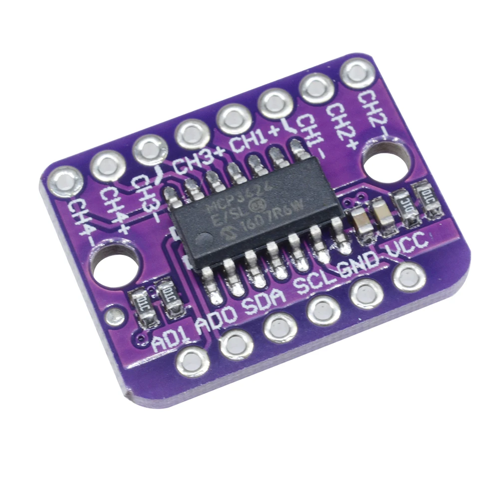 Modulo MCP3424 ADC I2C 4 Canali - Alta Precisione 18 Bit, Per Raspberry Pi E Arduino - Foto 7