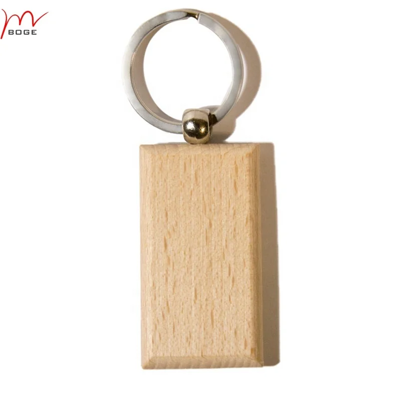 Great Custom Gifts Heavy-duty Blank Wood Keychains for engraving logo keychain