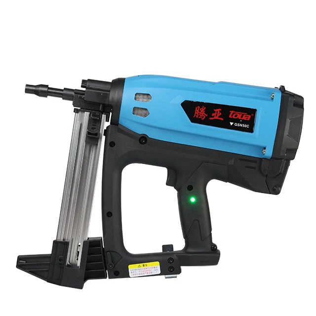 Toua GSN 50C Gas Nail Gun Concrete Multi-Head Adjustable Pneumatically ...