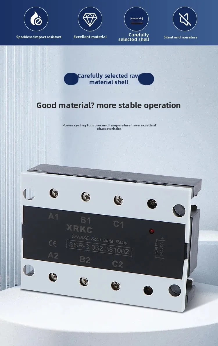 Solid State Relay DC Input 12V 24V/220/380V Three-phase JGX3 SSR-3 032 38100Z DC Control AC Module manufacture