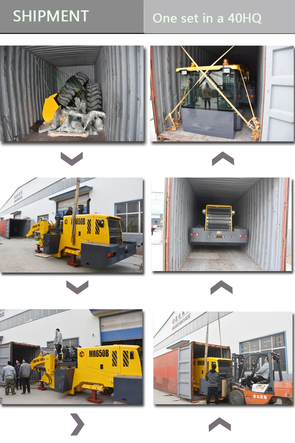  CE certificate 5 ton wheel loader MR650B