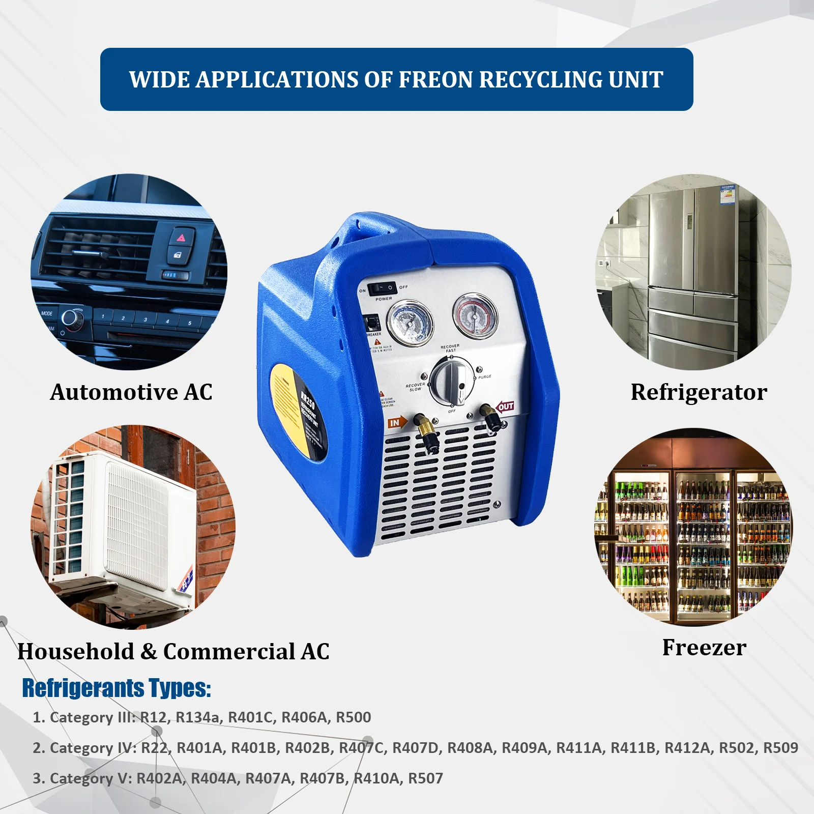 P Pbautos 110v60hz Freon Recovery Machine Hvac Recovery Machine Buy