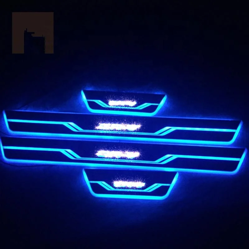 Auto Spare Parts Led Door Sills Plate Moving Sill Scuff Light Plate