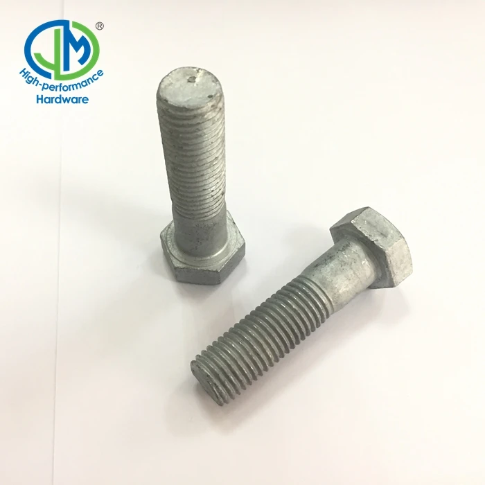Hex bolt with Shaft DIN 931 8.8 Steel Hot Dip Galvanized M 24-M 36 