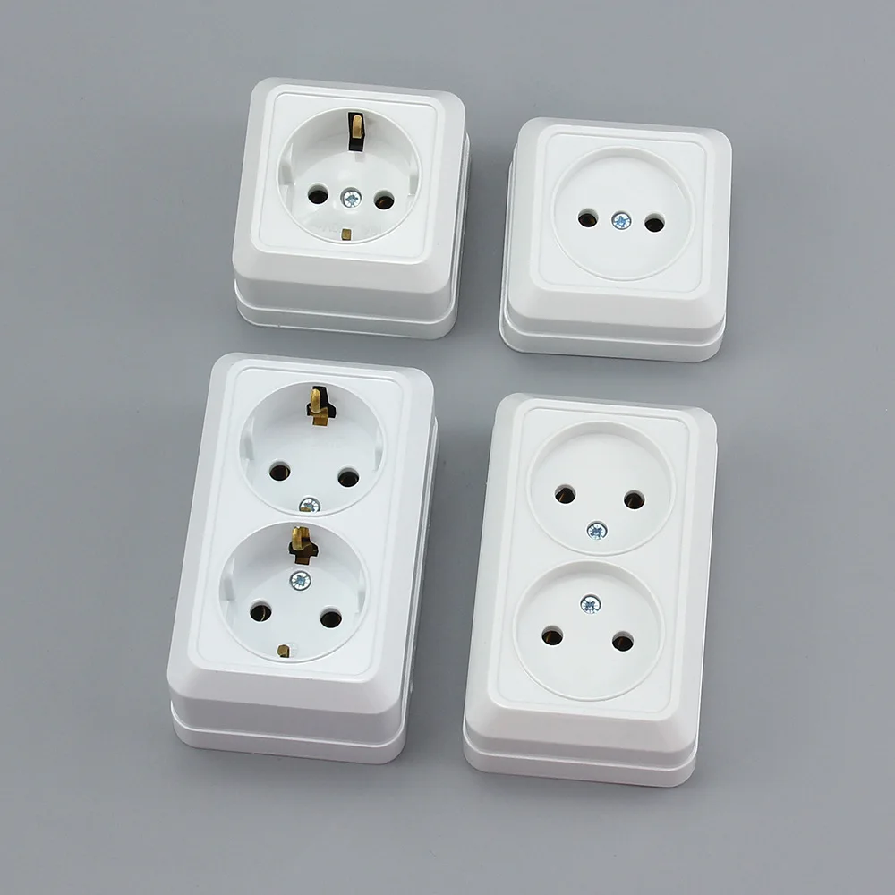 German Socket Reference Model 18 Series European Standard Surface-Mounted Wall Sockets & Switches ...