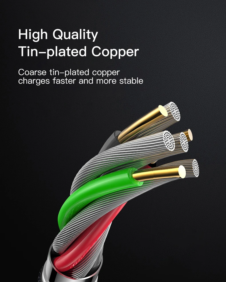 Fashion round original android data cable micro usb 4A VOOC Fast Charger USB Cables Charging Cord For mobile phone Charger - ANKUX.COM