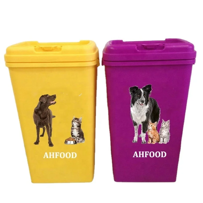 Food Grade 25kg Plastic Pet Food Container With Flap Lid Buy Plastic