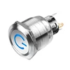 Metal Push button switch button 25mm self-locking self-duplex power source luminous waterproof push button switch with lamp