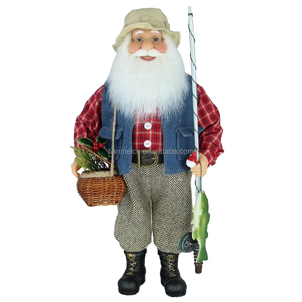 40cm New Arrival 2020 Christmas Standing Santa Claus In Chaqueta With ...