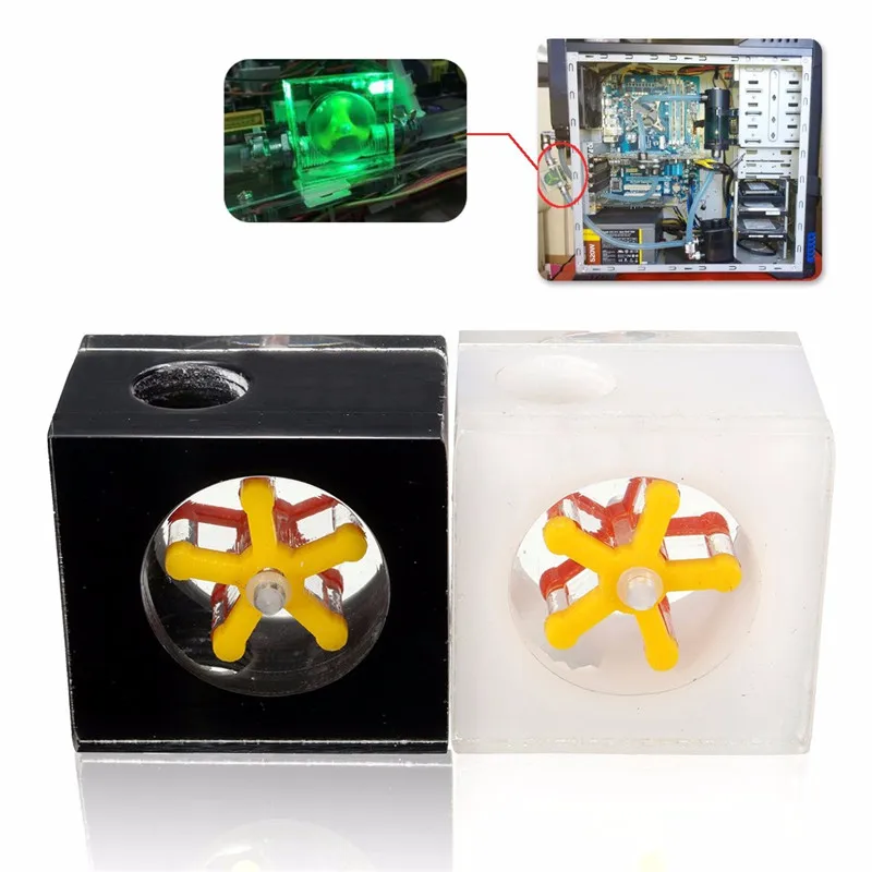 Water Cooling   Meter Acryl 2 Way G1/4 Threaded For Computer PC Liquid Water cooling kit fittings Black White