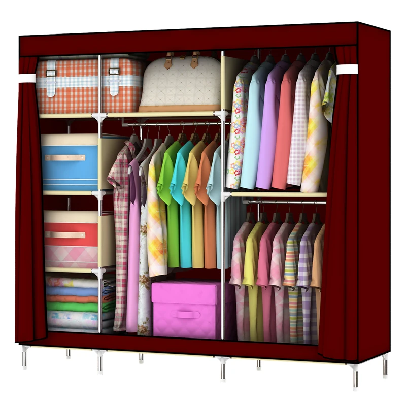 diy 现代设计卧室家具 cavan 面料衣柜可折叠布料存储容易安装 1605t