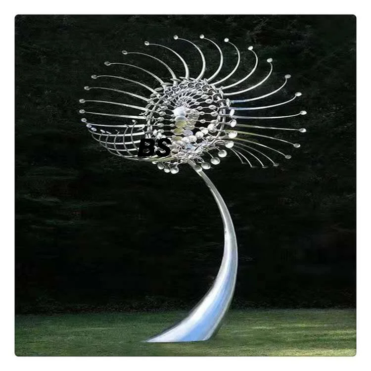 Outdoor Large Abstract Metal Stainless Steel Wind Spinner