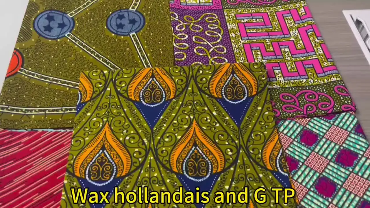 Hot Selling African Wax Print Fabric 100% Cotton Africa Design Textile  Ankara Pagne Batik Nigeria Wax Fabrics Sewing Loincloth