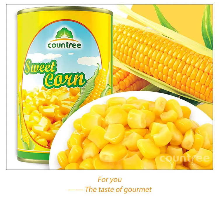 Manufacturer Canned Sweet Corn Easy Open Good Taste Sweet Corn In Can ...