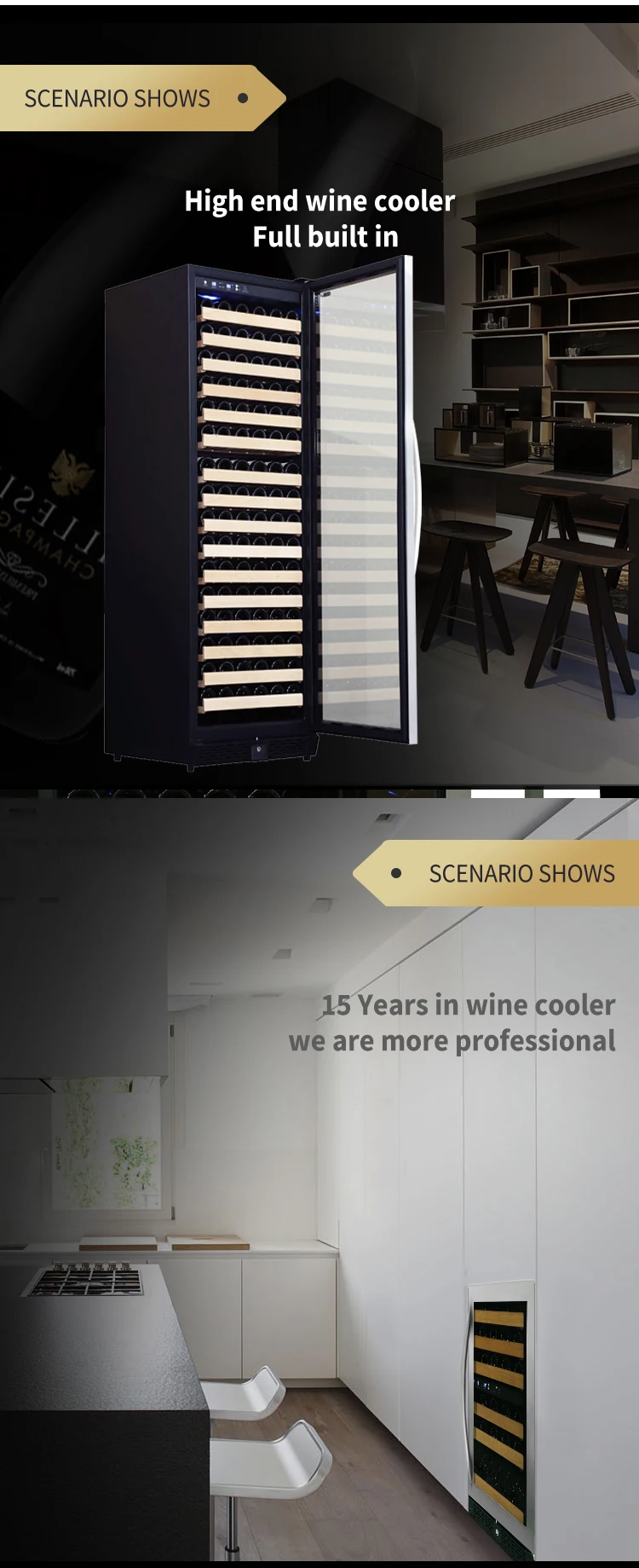 electric built in red wine cooler cabinet under counter refrigerator fridge  