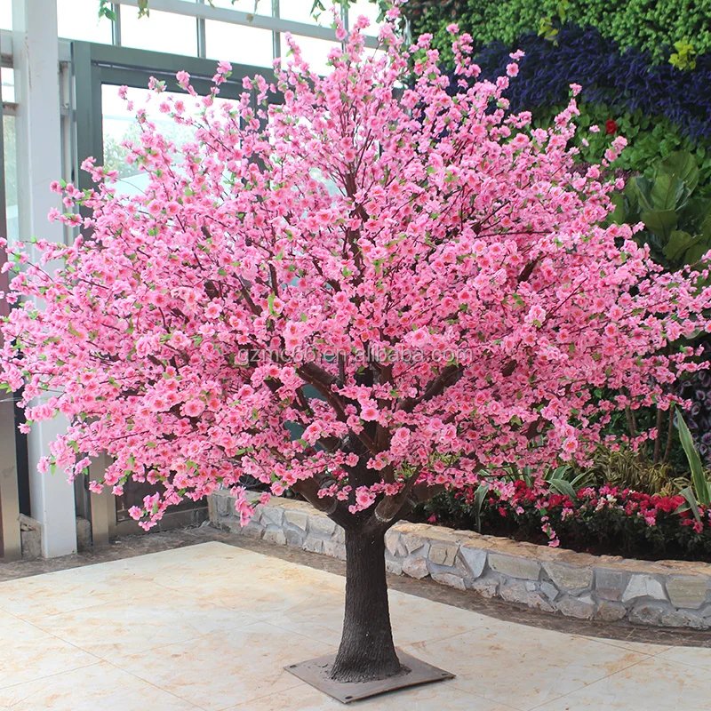 8.5ft Artificial Peach Blossom Tree Pink Artificial Flower Trees Peach