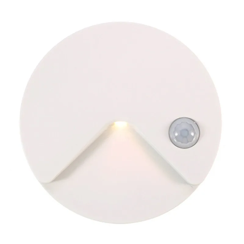 Biumart 3 wireless small smart round pir motion sensor detector lights under eave lighting kitchen cabinet sensor light