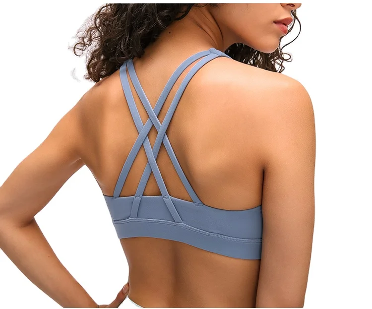 

HOPEUP high quality wholesale sports bra fitness wear, Tai green/rose pink/ice blue/black/white