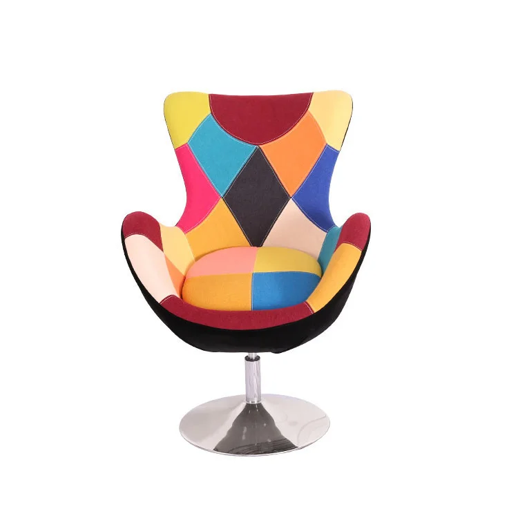 Modern Patchwork Fabric Metal Living Room Furniture Armchair Egg Swivel Accent Chair Buy Egg Swivel Chair Living Room Furniture Sets Armchair Accent Chair Product On Alibaba Com