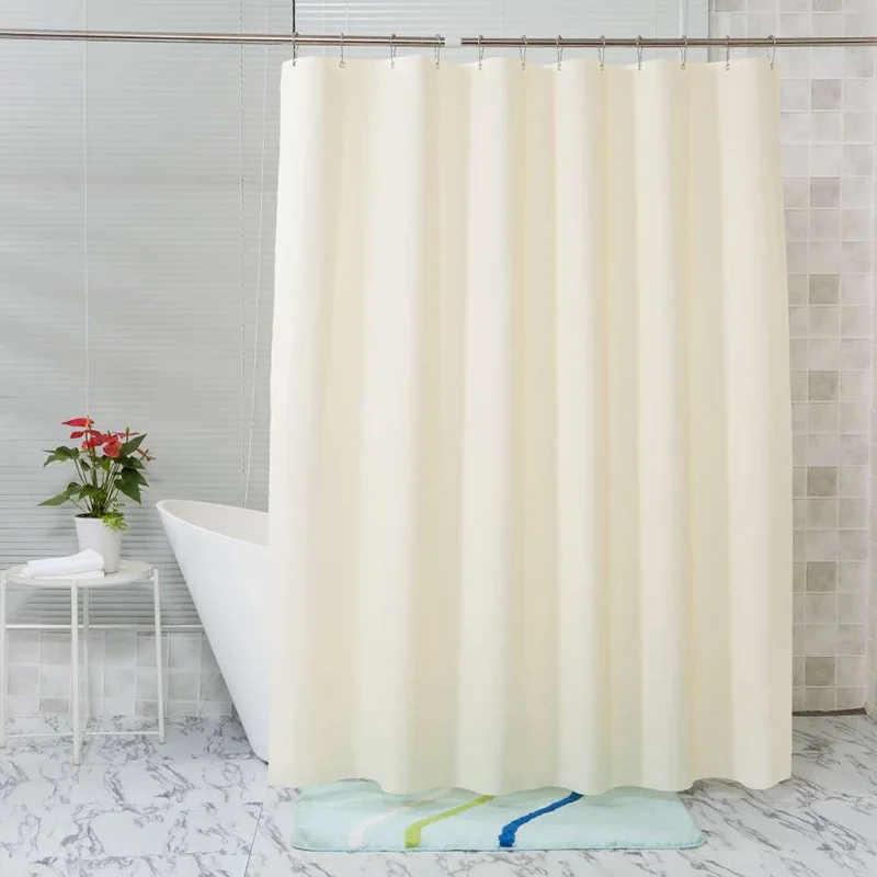 Jr961 Classic Peva Fabric Hotel Bathroom Curtain With Shower Curtain