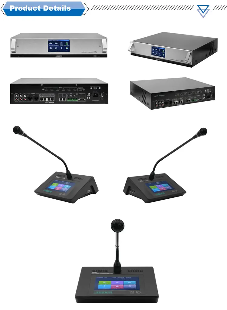 Professional audience sound equipment conference system Deskable Wireless Microphone