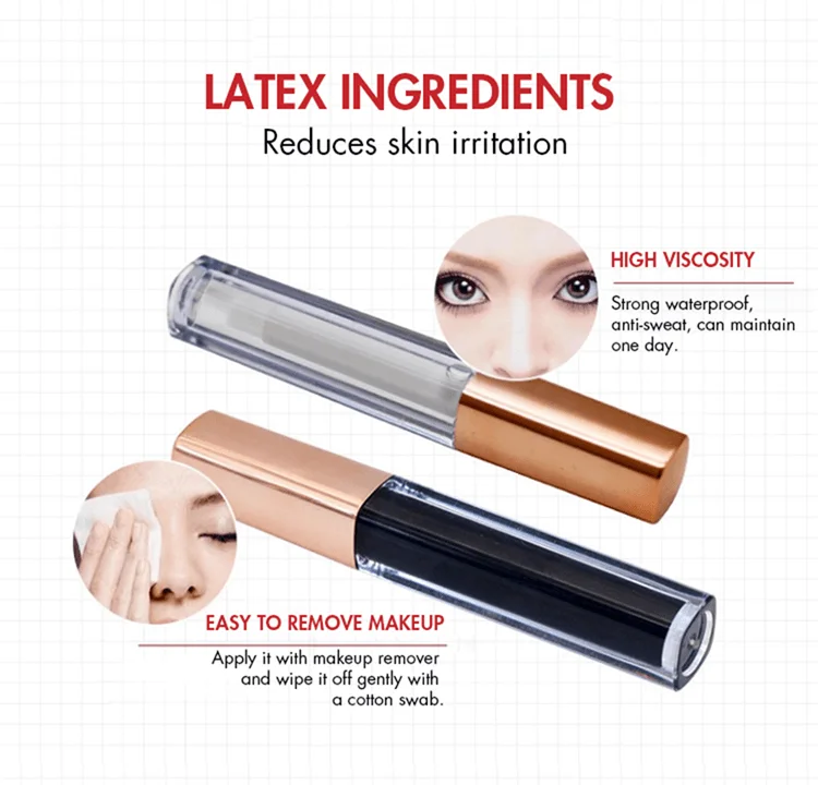 OEM Wholesales Best 3 Color Vegan mini Waterproof Custom Private Label False Eye Lashes Eyelashes Strip Adhesive Glue