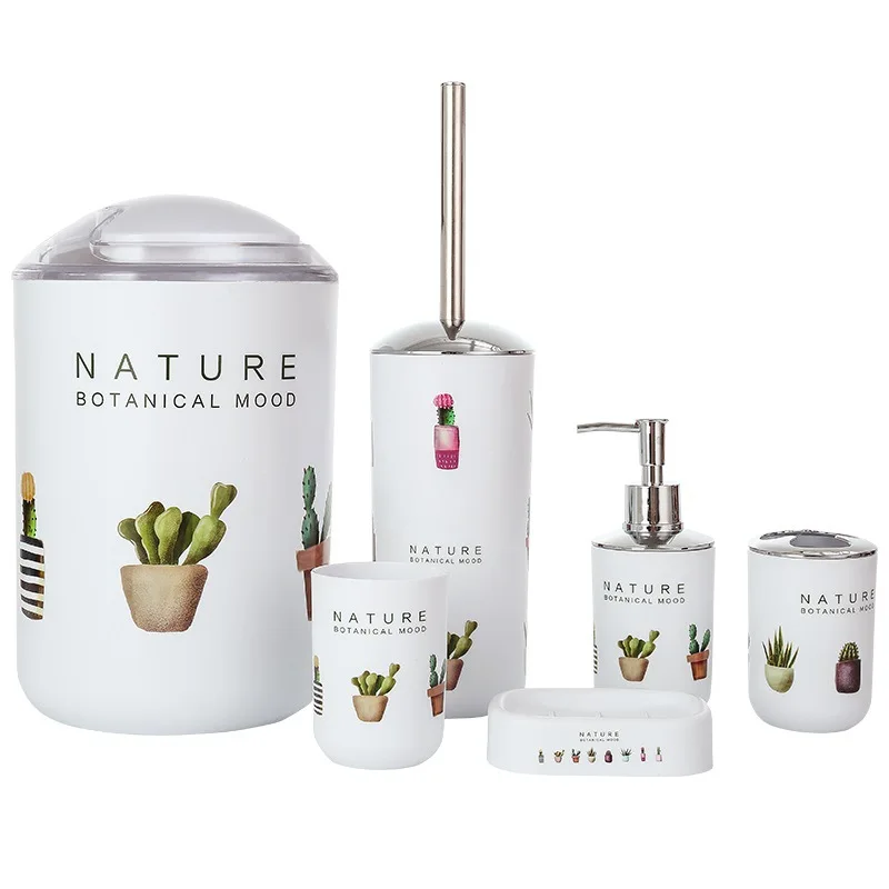 Bathroom Decor Hotel Bath Accessories Printing Plastic Bathroom