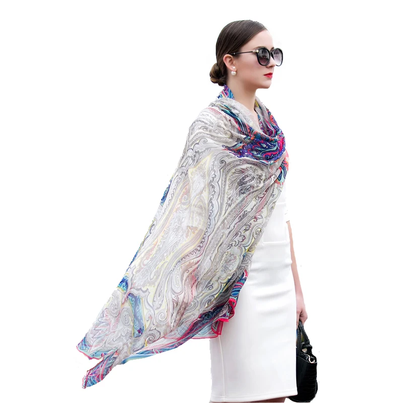 silk chiffon shawl