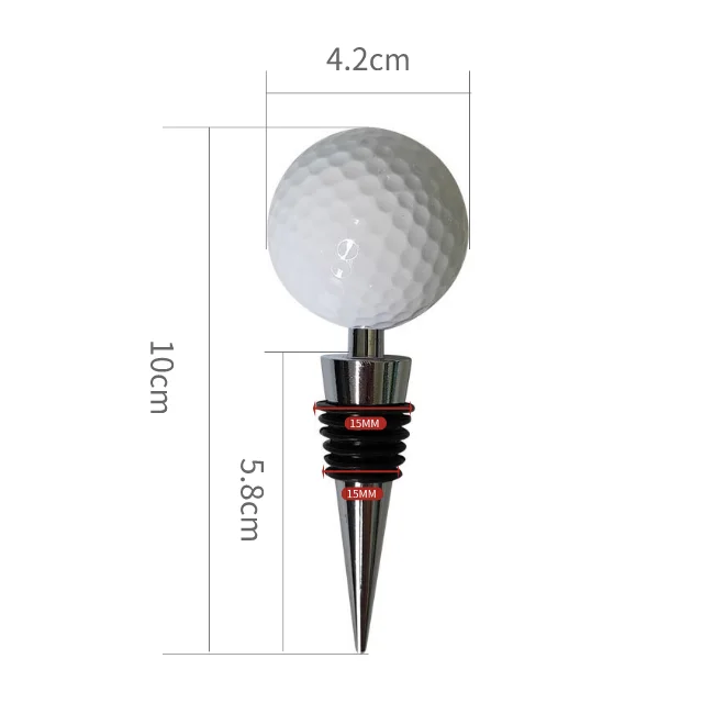 Wine Beer Golf Ball Stopper Zinc Alloy Bottle Stopper Gifts And