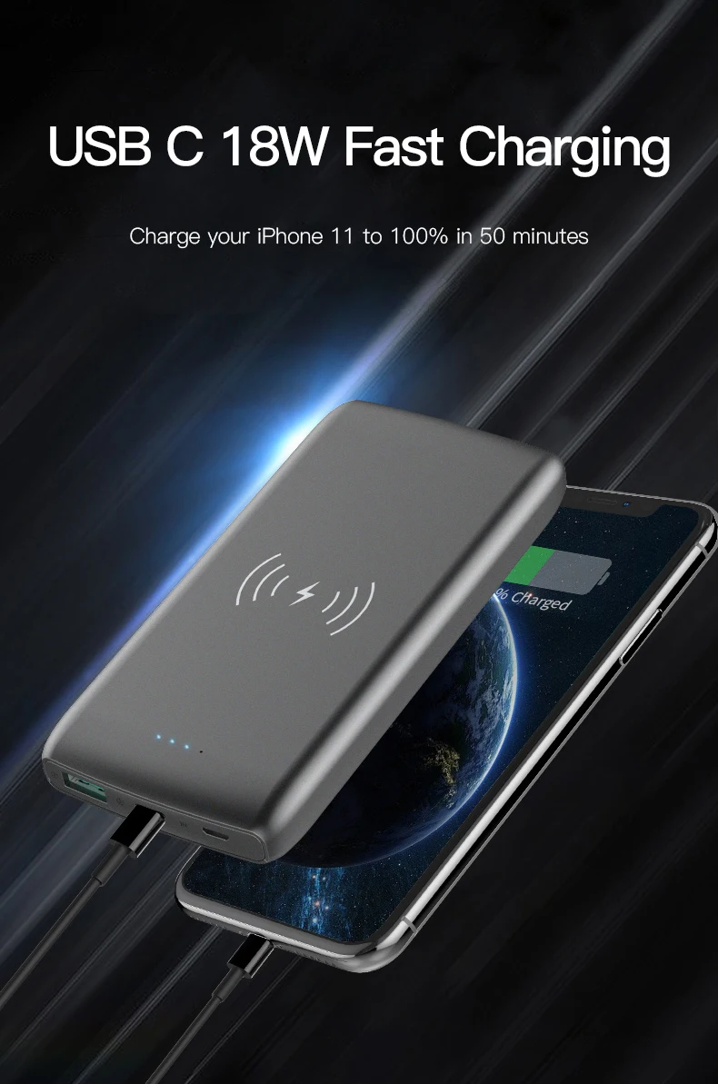 ifory High capacity dual usb output interface Li-polymer battery slim WST 10000mah power bank shipping - ANKUX.COM