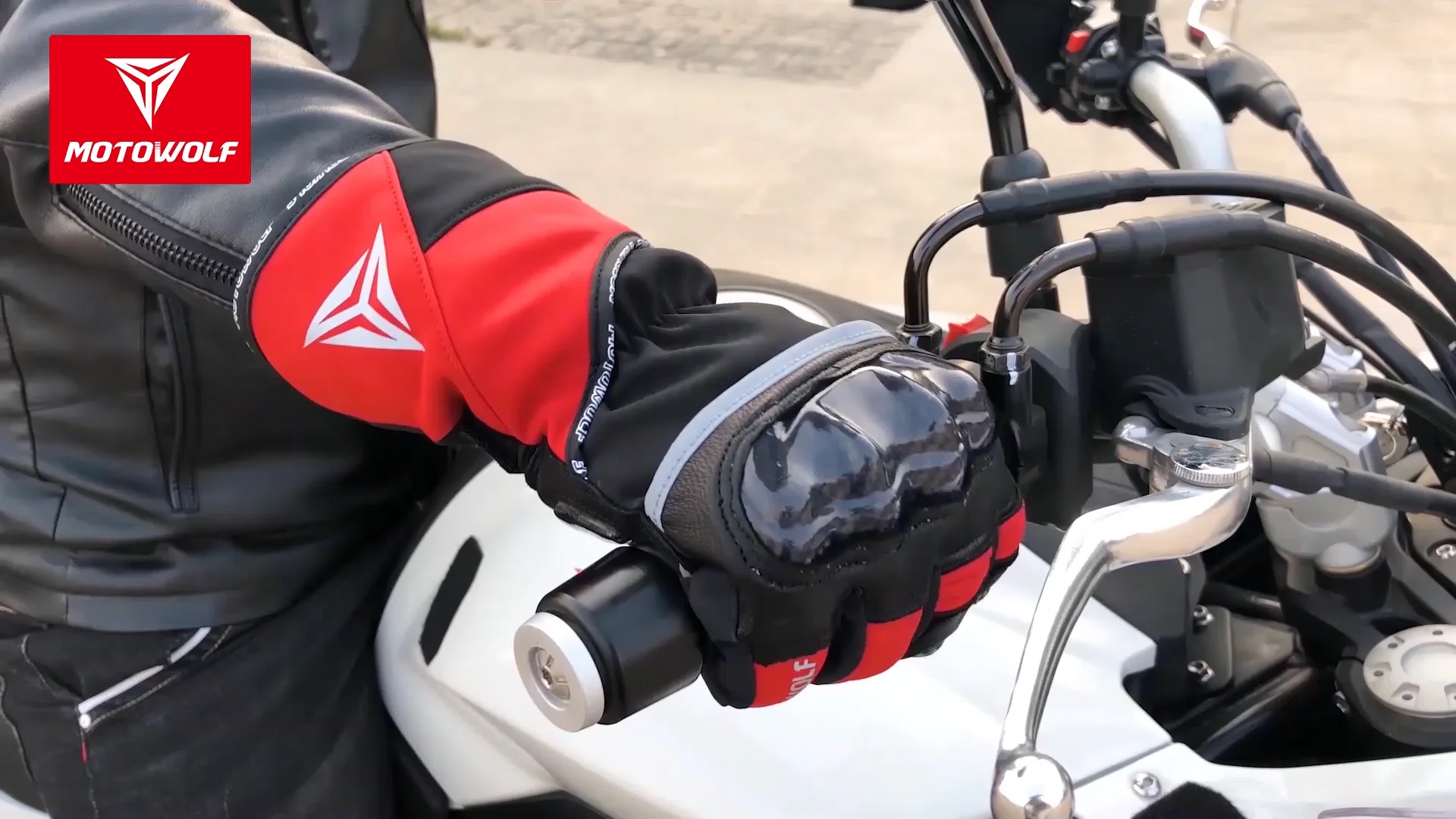 Motowolf Men Leather Windproof Mountain Hand Gloves Motorcycle Mountain
