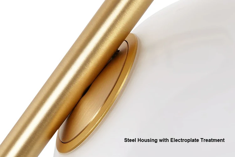 Modern decorative gold glass ball luxury E27 wall sconce bedroom wall lamp