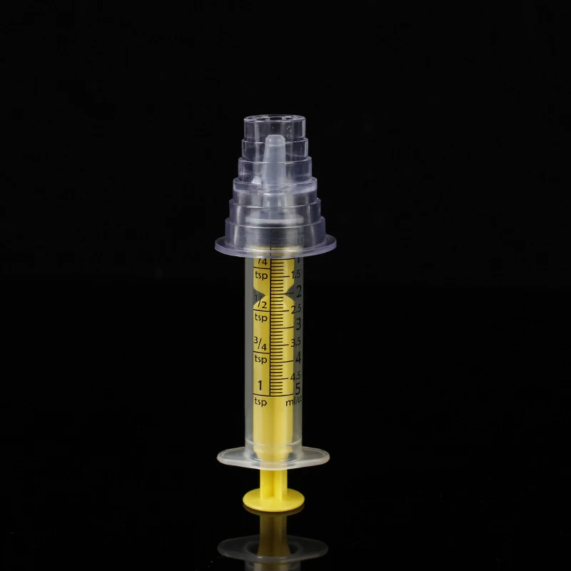 Disposable Animal plastic feeder hand push plastic syringe pet irrigator feeder large capacity syringe 5ml details