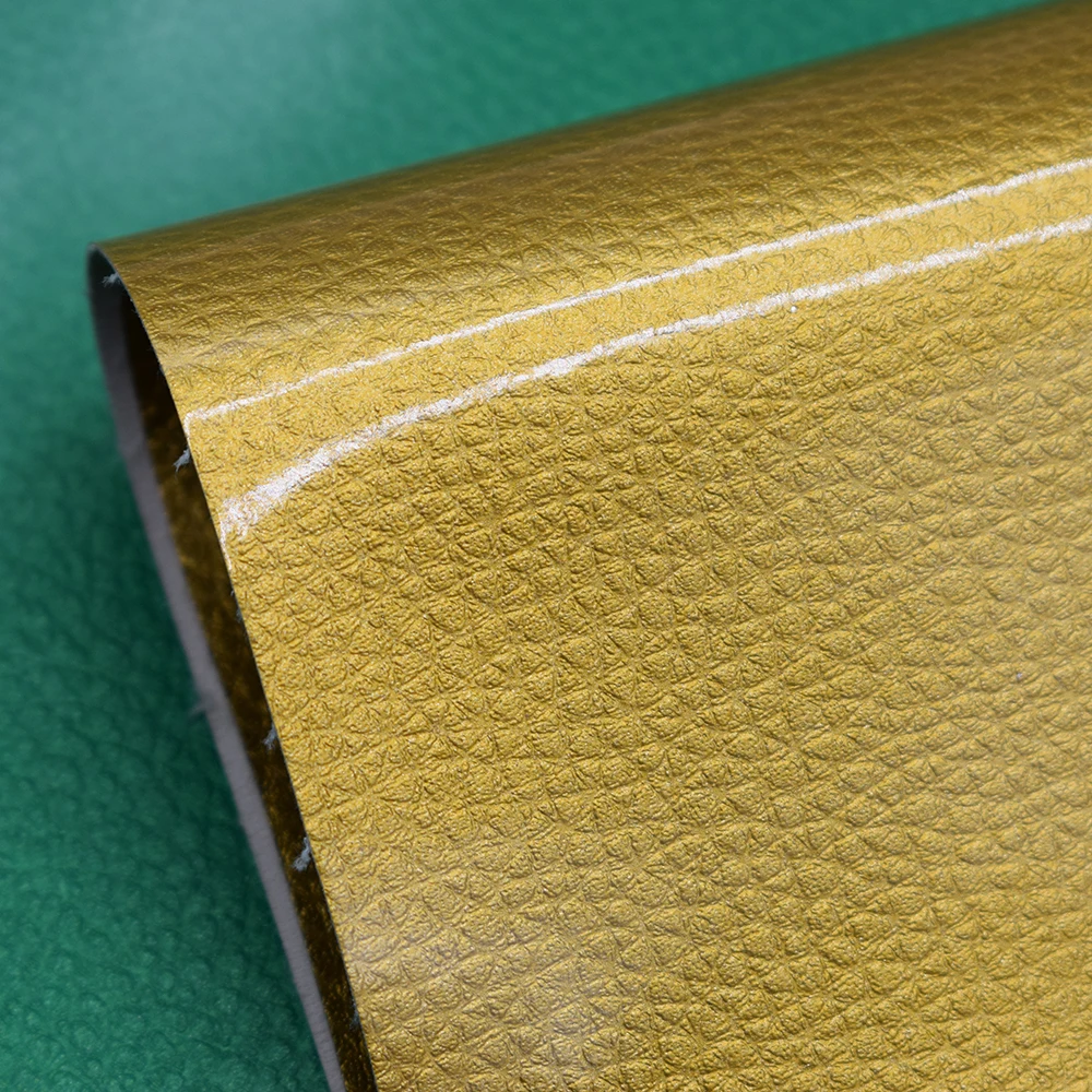 High Glossy Patent Pu Bag Leather Artificial Litchi Grain Shoe Leather