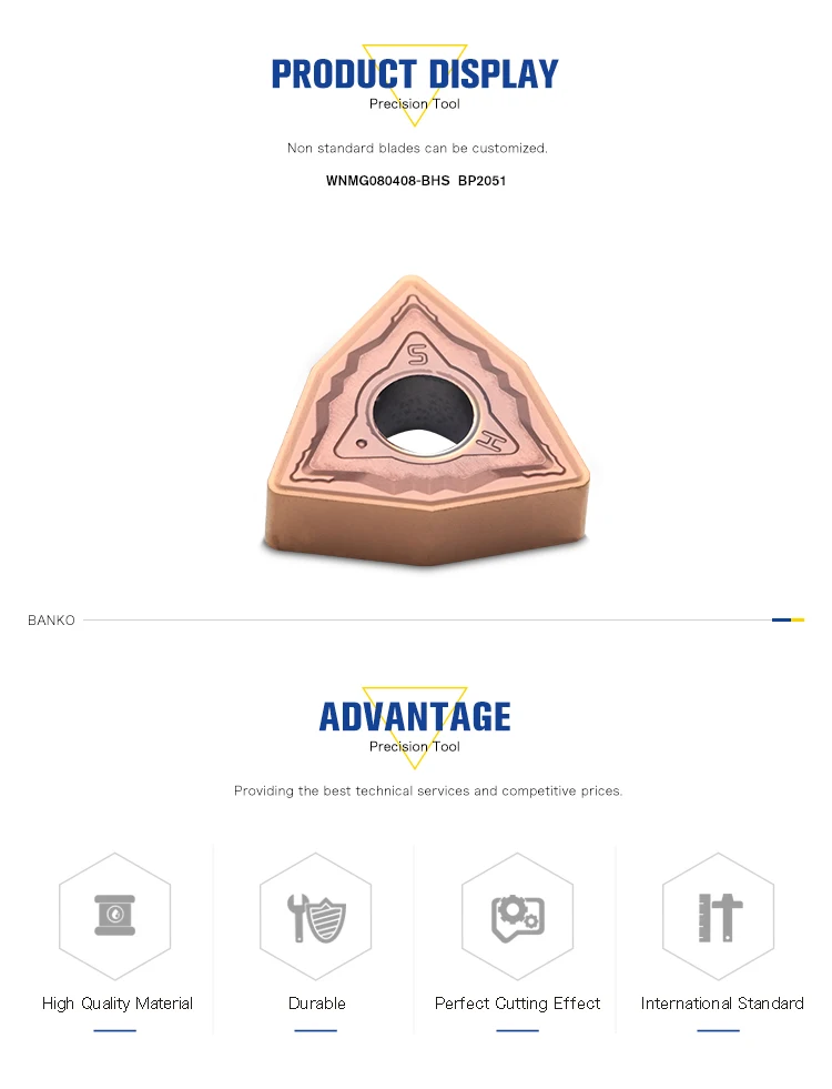 Wnmg080408 Wnmg080404 Bhs Bp2051 External Turning Tools Carbide Insert