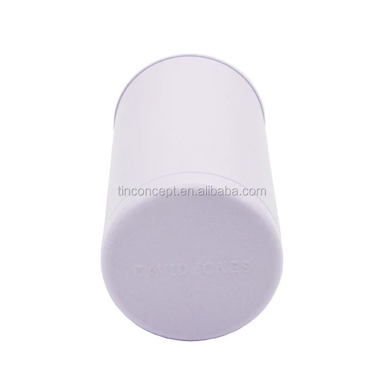 Custom Luxury Antique white Chinese Green Tea Canister Metal Round Box For Sale