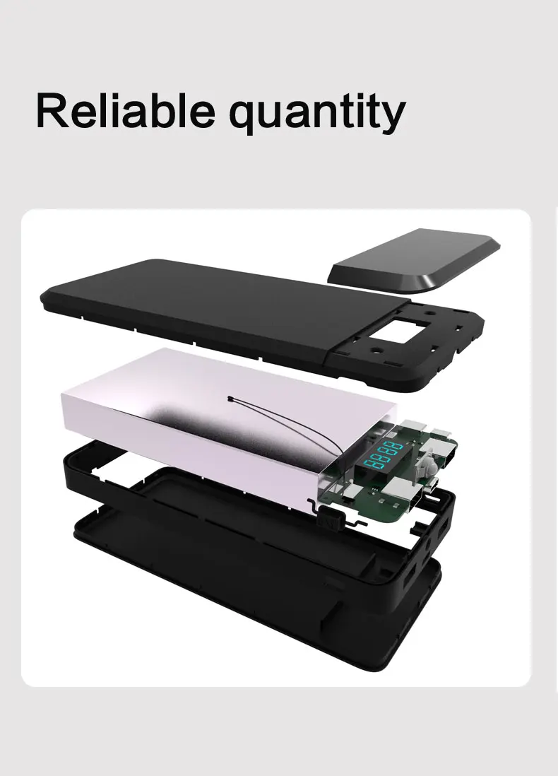 18w Battery Bank Shell Kit Fast Charging Powerbank Diy Cover Module