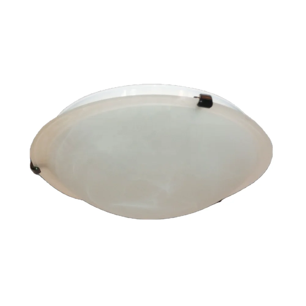 Traditional Bedroom Indoor Easy Install E26 Lamp Surface Flush Mount Opal Ceiling Light