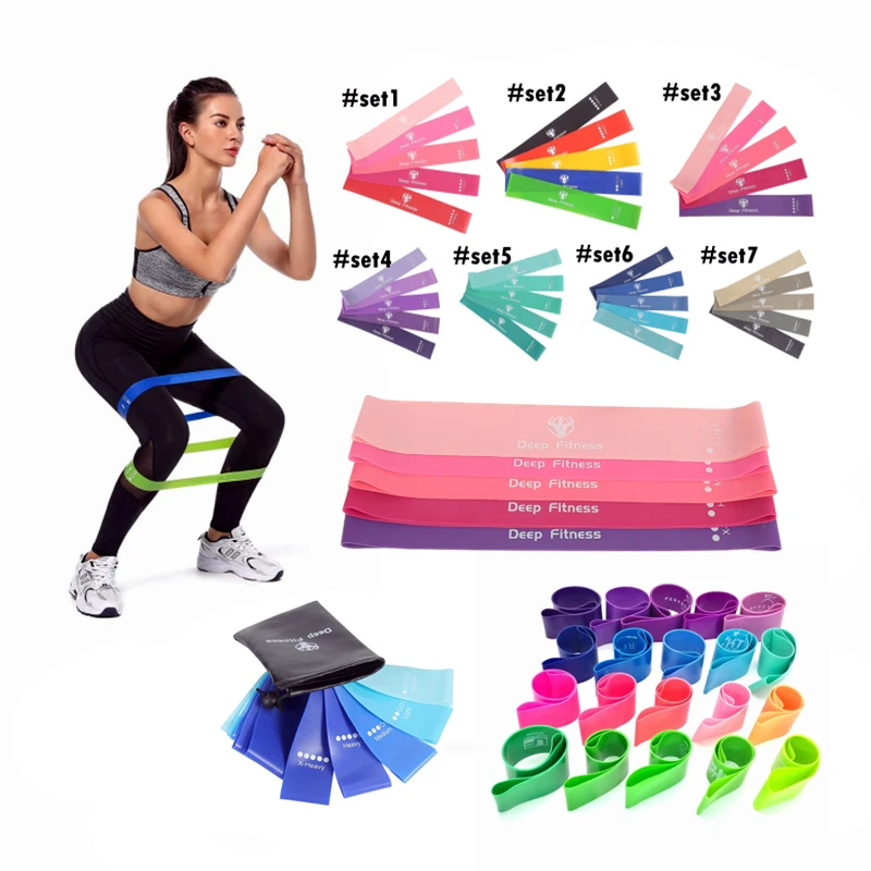 Elastic Rubber Bands Fitness Workout Equipment Training Exercise Gym Strength Latex Resistance Bands Alibaba