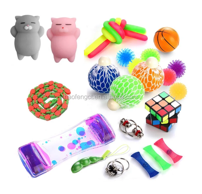 24St Zappeln Spielzeug Set Sensorische Werkzeuge Bündel Stressabbau Hand Toys 